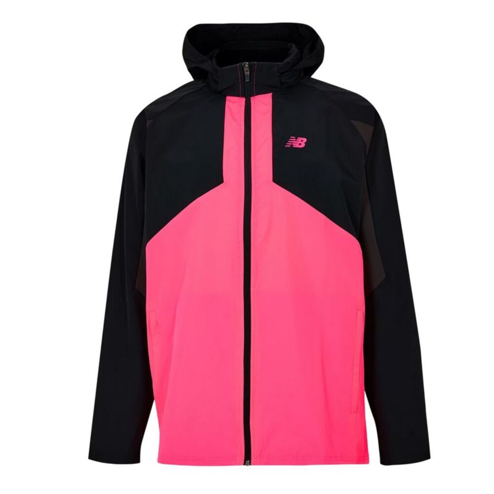 New Balance Mens Balance Colour Block Woven Regular Long-Sleeved  Jacket / Black